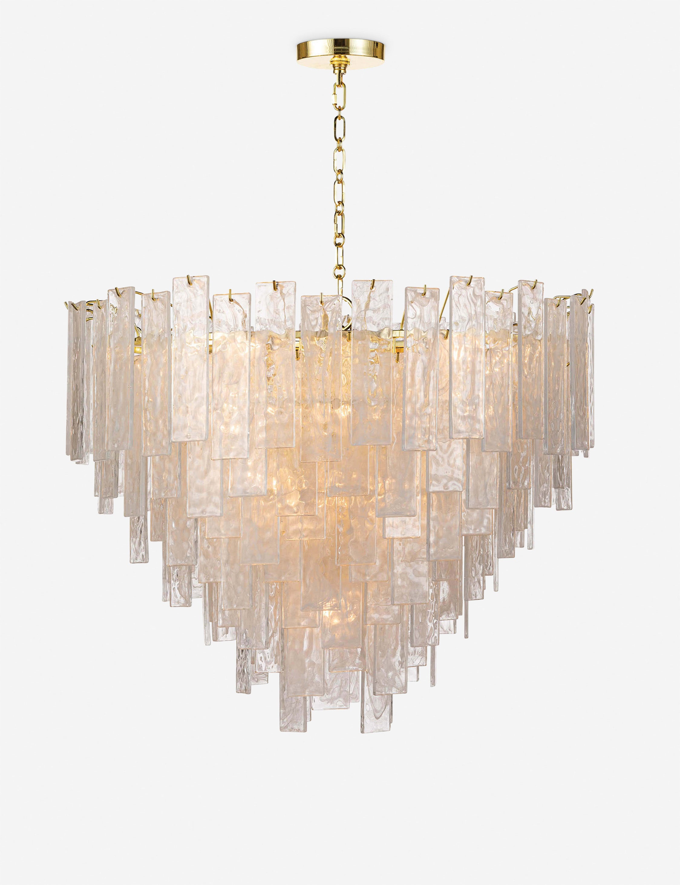 Regina Andrew Glacier Chandelier - Elegant Crystal Ceiling Light Fixture for Dining Room, Living Room & Bedroom Decor