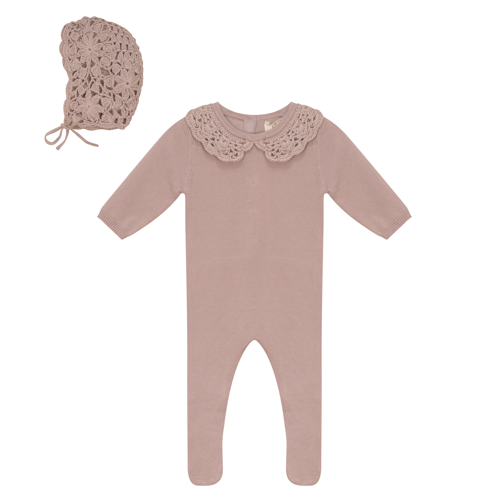 Soft Knit Crochet Baby Onesie and Hat Set - Cozy Newborn Outfit for Photoshoots, Gifts & Winter Wear