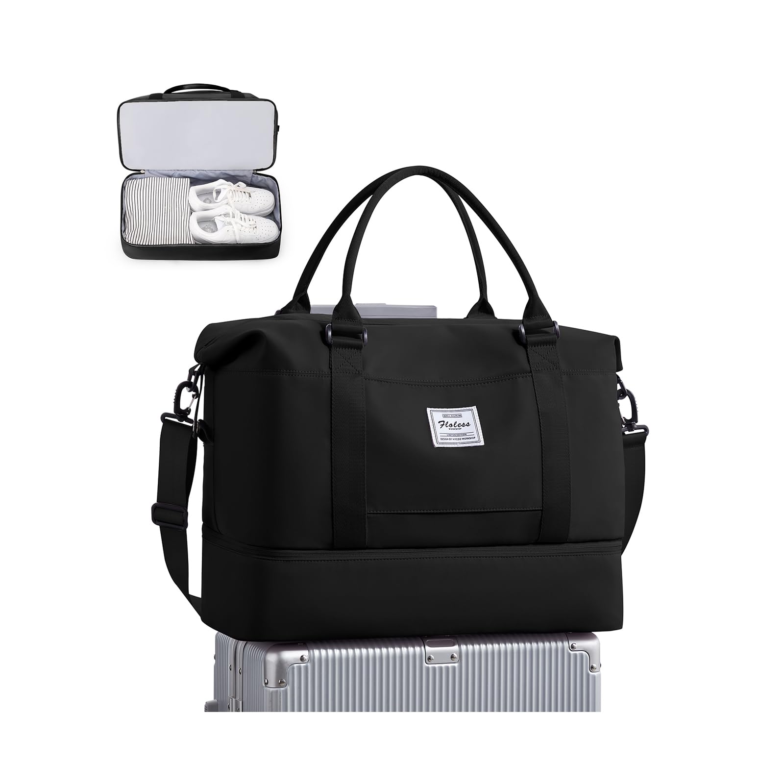 Best Travel Duffel Bag for Women - Lightweight Sports Tote & Gym Bag with Shoulder Strap - Perfect for Weekend Getaways, Overnight Trips & Workout Sessions