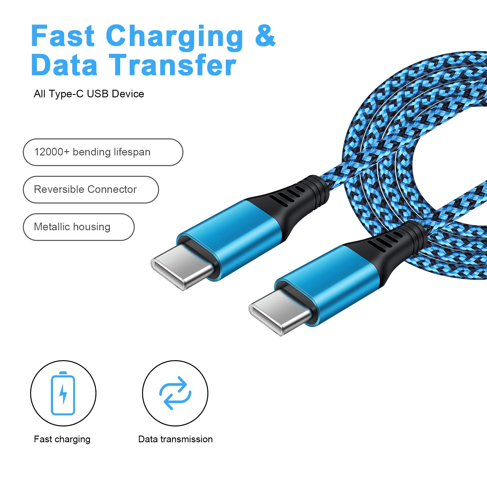 20W USB C Fast Charger Block & 6FT USB C to C Cable - Compatible with Samsung Galaxy A14/A13 5G/A03s/A54/S23/A53/S21 FE/Z Fold 4/A04S/A23/S22/S20/A32/A42/Z Flip4, Google Pixel 7/6a/5XL/4a, iPad Pro - PD Power Adapter for Quick Charging at Home, Office & Travel
