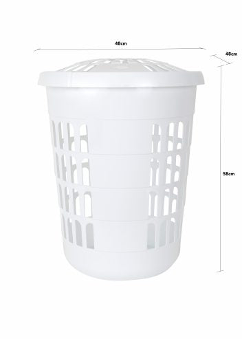 Premium Round Laundry Hamper with Lid - Large Capacity Clothes Basket for Bedroom, Bathroom & Laundry Room Organization - Perfect for Home, Dorm & Apartment Use