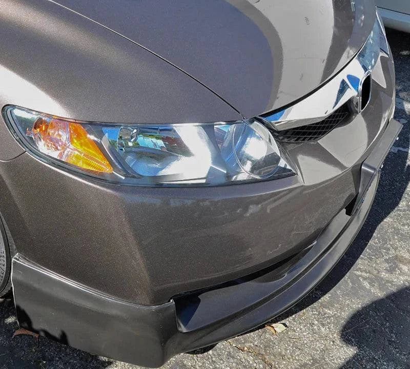 2009-2011 Honda Civic 4 Door Sedan Mugen Style Front Bumper Lip Spoiler - Durable PU Material for Enhanced Aerodynamics & Sporty Look - Perfect for Car Enthusiasts & Street Racing Upgrades