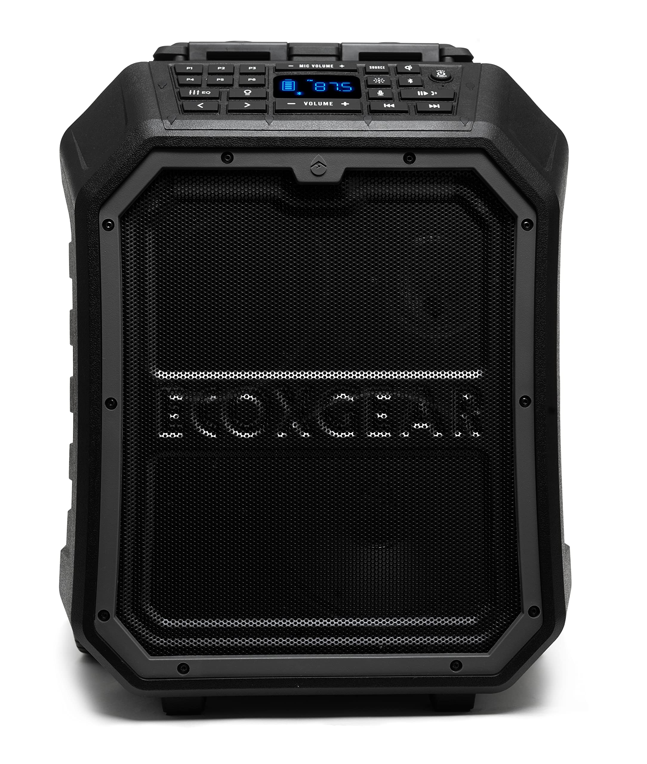 ECOXGEAR EcoBoulder Extreme Rugged Waterproof Floating Portable Bluetooth Speaker - 120W High Power, Built-in Party Lights & Dry Storage (Gray) - Perfect for Pool Parties, Beach Outings, Camping & Outdoor Adventures