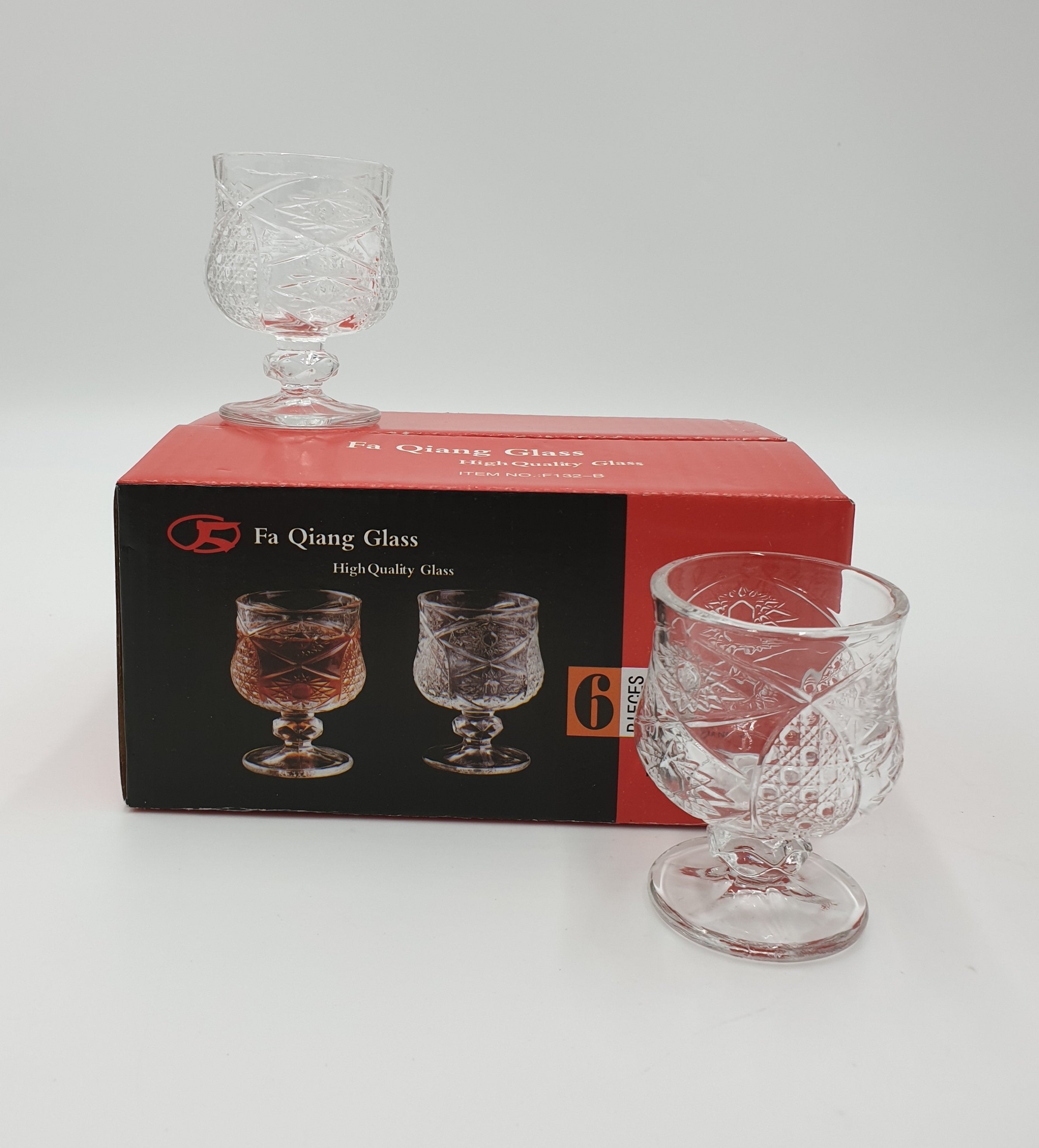 6-Piece Footed Shot Glass Set - Elegant Whiskey, Tequila, and Liquor Glasses for Parties, Bars, and Home Entertaining