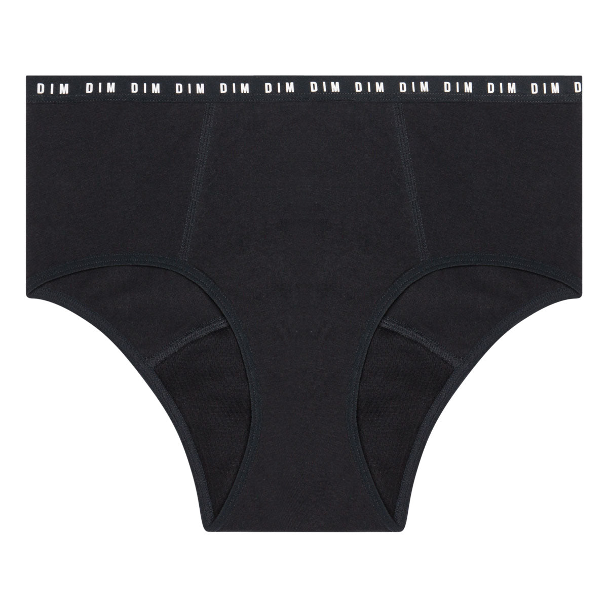 Organic Cotton Black Reusable Menstrual Shorty for Medium Flow - Dim Protect - Comfortable & Eco-Friendly Period Underwear for Active Lifestyles