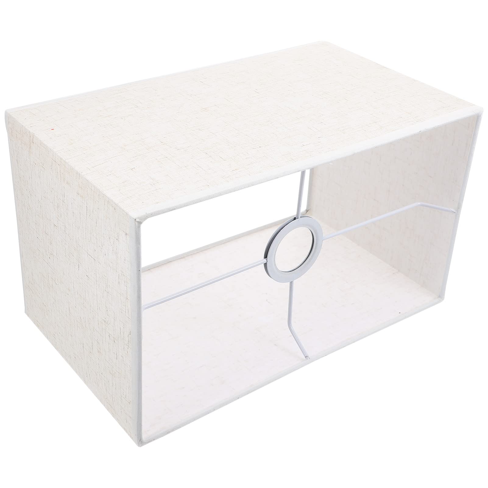 Beaupretty Clip-On Rectangular Fabric Lamp Shade - Beige LED Chandelier & Table Lamp Cover for Living Room, Bedroom, Office - Perfect for Ambient Lighting & Home Decor