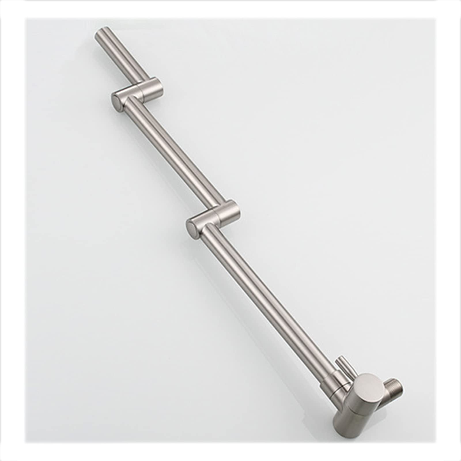 Commercial Brass Pot Filler Faucet - Single Cold Water Wall Mount Kitchen Sink Tap with Folding Stretchable Double Joint Swing Arms, Single Hole Single Handle, Brushed Nickel Finish - Ideal for Restaurant, Catering & Home Chef Cooking Stations