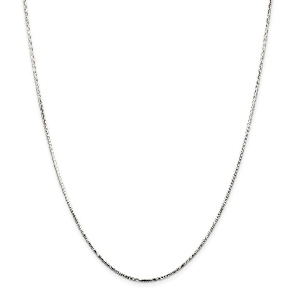 1.25mm Sterling Silver Snake Chain Necklace for Women - Round Solid Black Bow Pendant, Elegant Layering Jewelry for Daily Wear & Special Occasions
