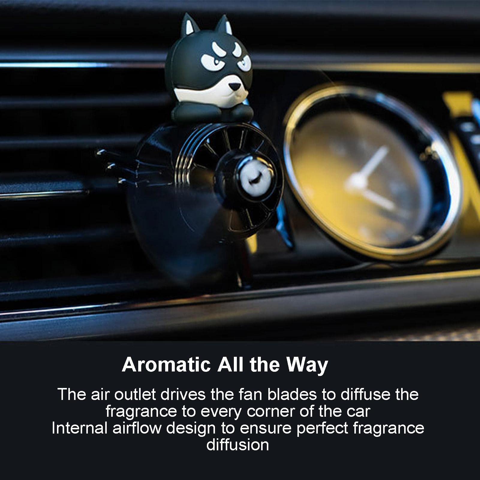 Cartoon Animal Pilot Car Air Freshener - Rotating Propeller Vent Clip Diffuser with Fragrance | Cute Automotive Air Outlet Fan Decor for Cars, Trucks & SUVs | Perfect for Daily Commute, Road Trips & Gift Giving