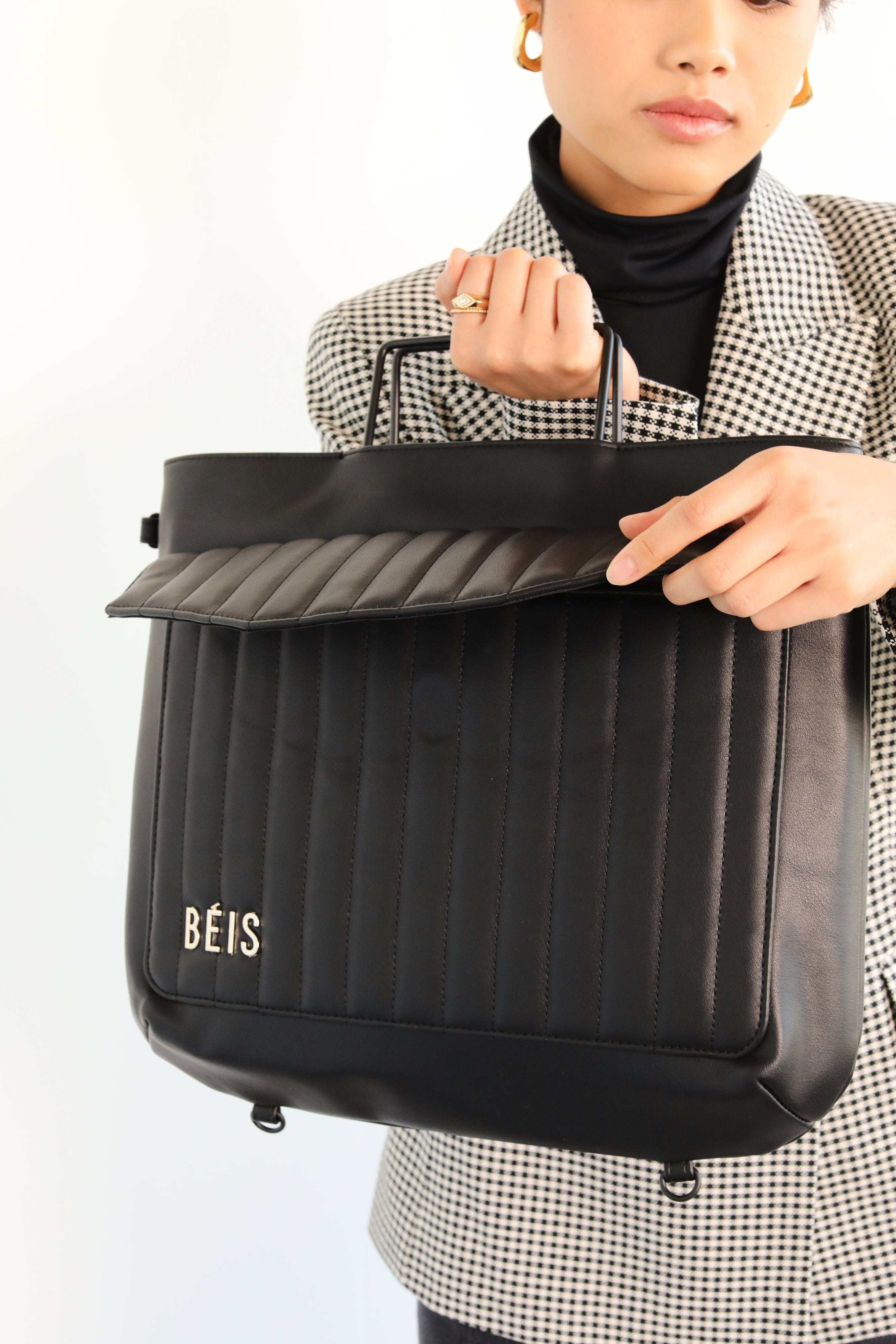 The Messenger Backpack - Stylish Black Laptop Backpack for Men & Women | Perfect for Work, Travel & School | Durable & Water-Resistant