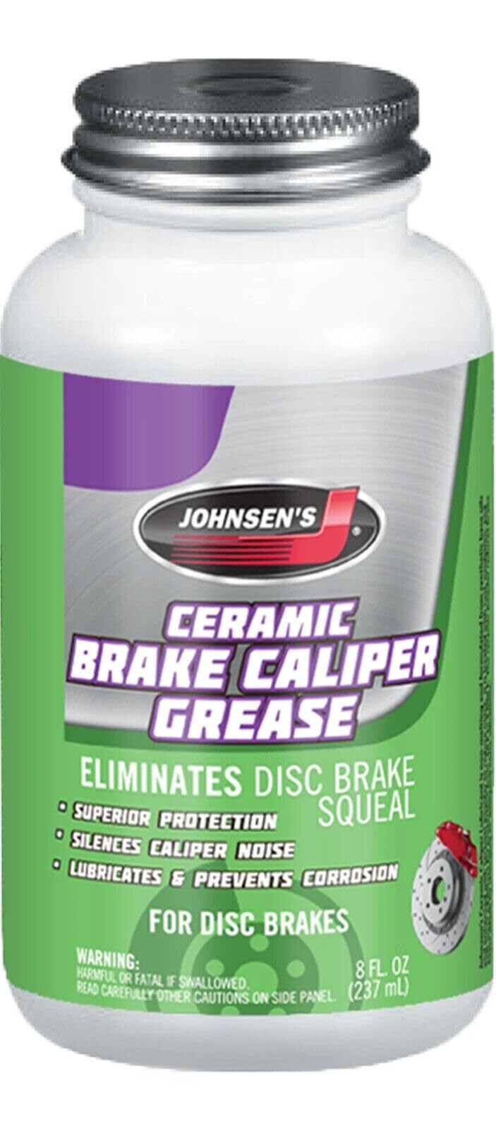 Johnsen's High-Temperature Ceramic Brake Caliper Grease - Premium Lubricant for Disc Brakes, Pins & Slides - Ideal for Automotive Repair, Motorcycle Maintenance & DIY Car Projects