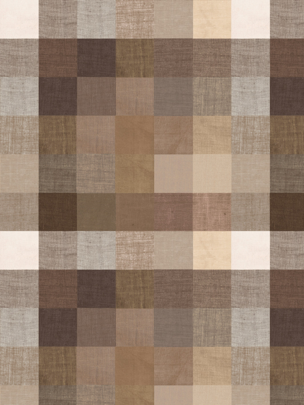 Chris Benz Brown Bellport Madras Small Wallpaper - Perfect for Bedroom, Living Room & Home Decor