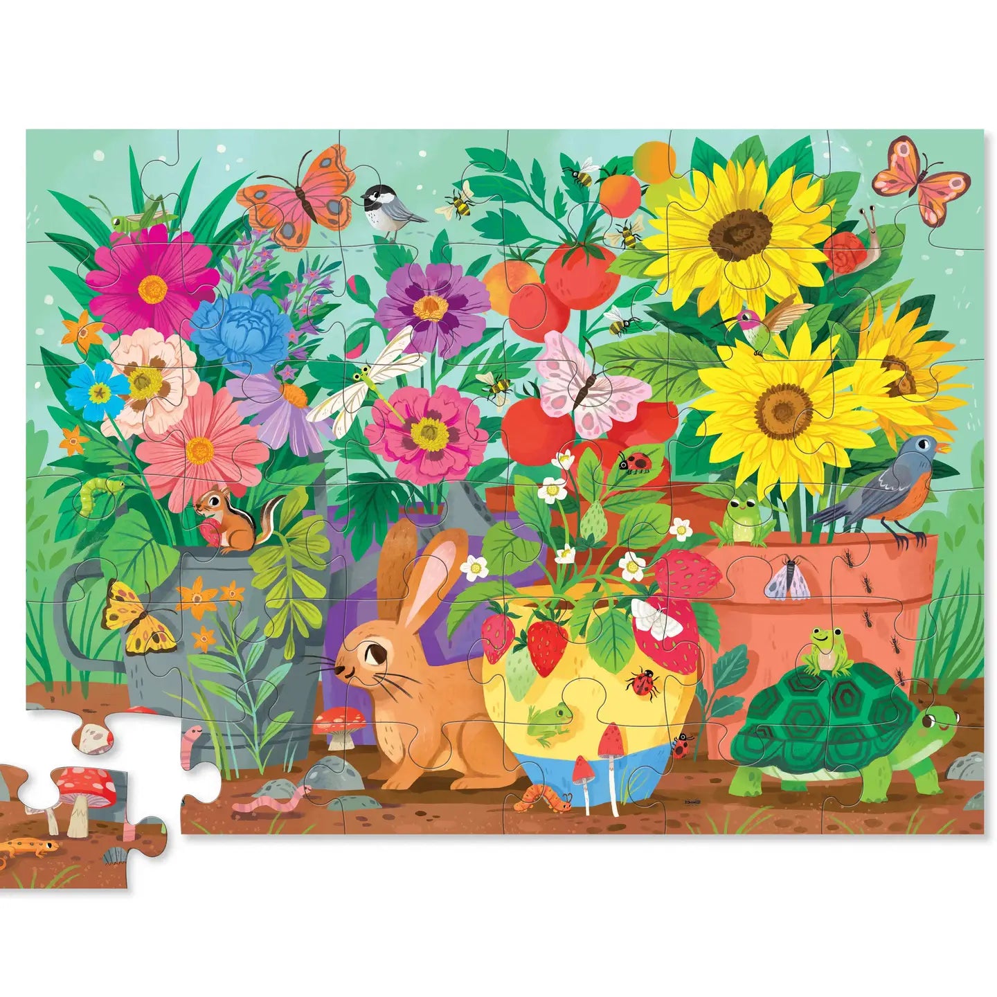 Classic 36-Piece Floor Puzzle - Garden Friends Theme | Educational Kids Puzzle for Learning & Play | Perfect for Preschool, Daycare & Home Activities