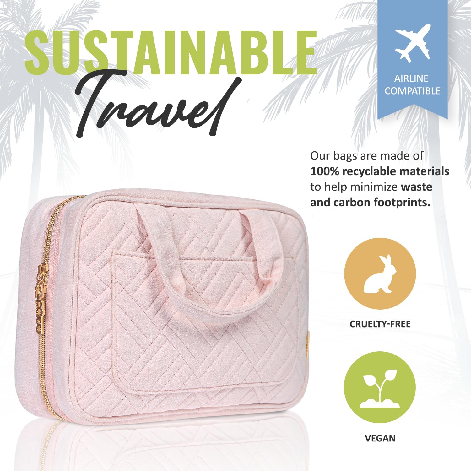 BOACAY Hanging Travel Toiletry Bag for Women - Waterproof Makeup Organizer with Multiple Pockets for Cosmetics, Toiletries & Travel Essentials - Perfect for Bathroom, Shower & On-the-Go Use
