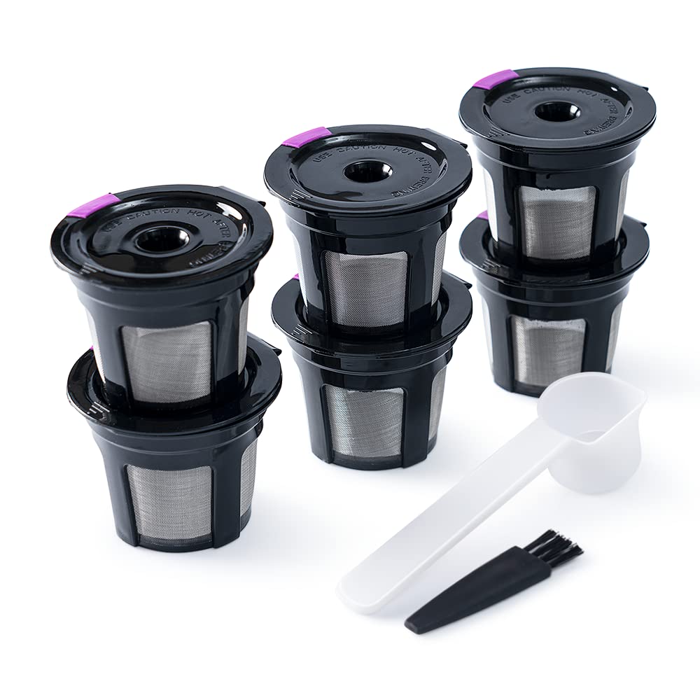 Eco-Friendly Reusable K Cups for Keurig 1.0 & 2.0 - 6 Pack Universal Coffee Filters with Food Grade Stainless Steel Mesh | Perfect for Home, Office & Camping Brewing