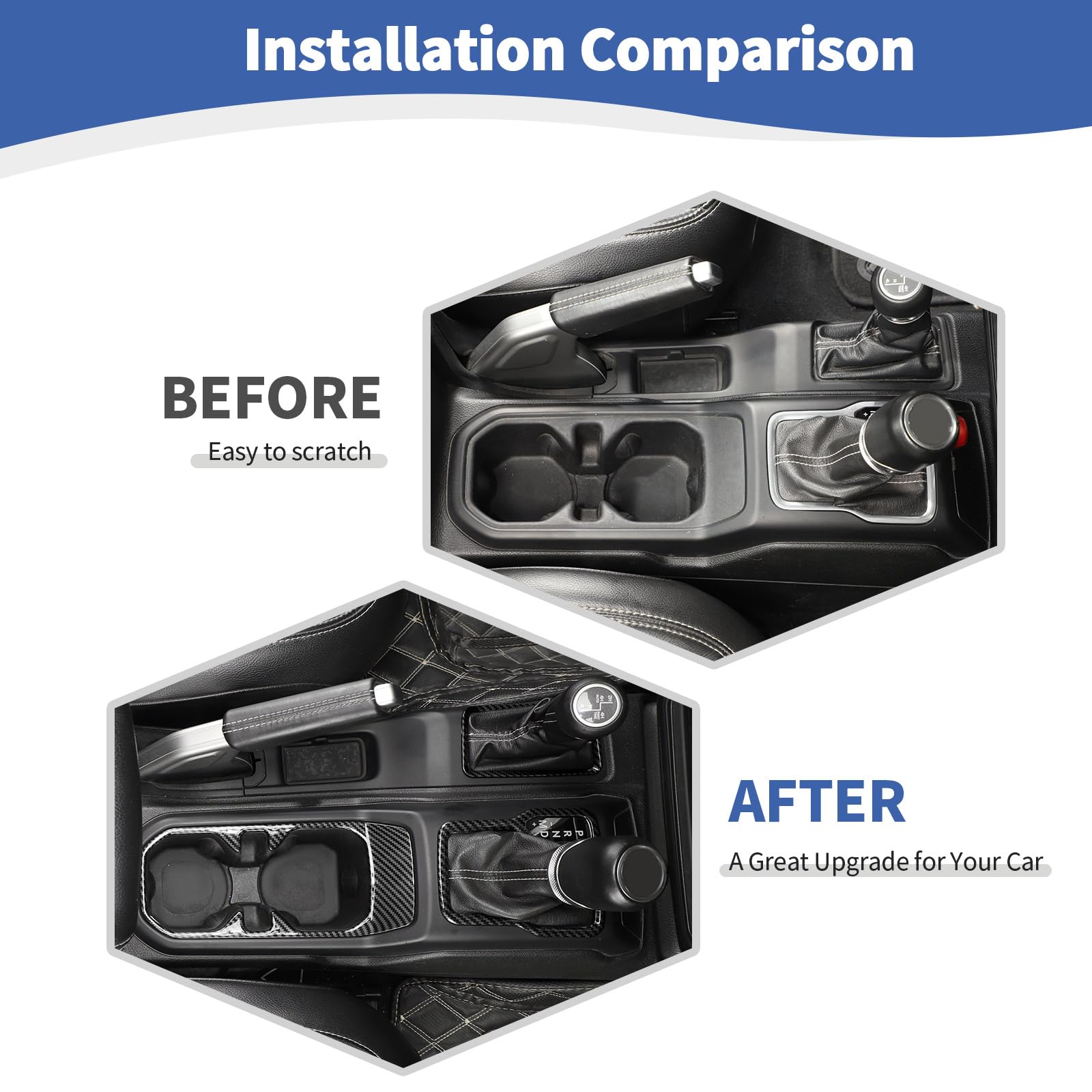 Carbon Fiber Interior Trim Kit for Jeep Wrangler JL/JLU & Gladiator JT (2018-2023) - 23pcs Premium Interior Accessories - Upgrade Your Ride with Stylish Protection for Dash, Doors & Console