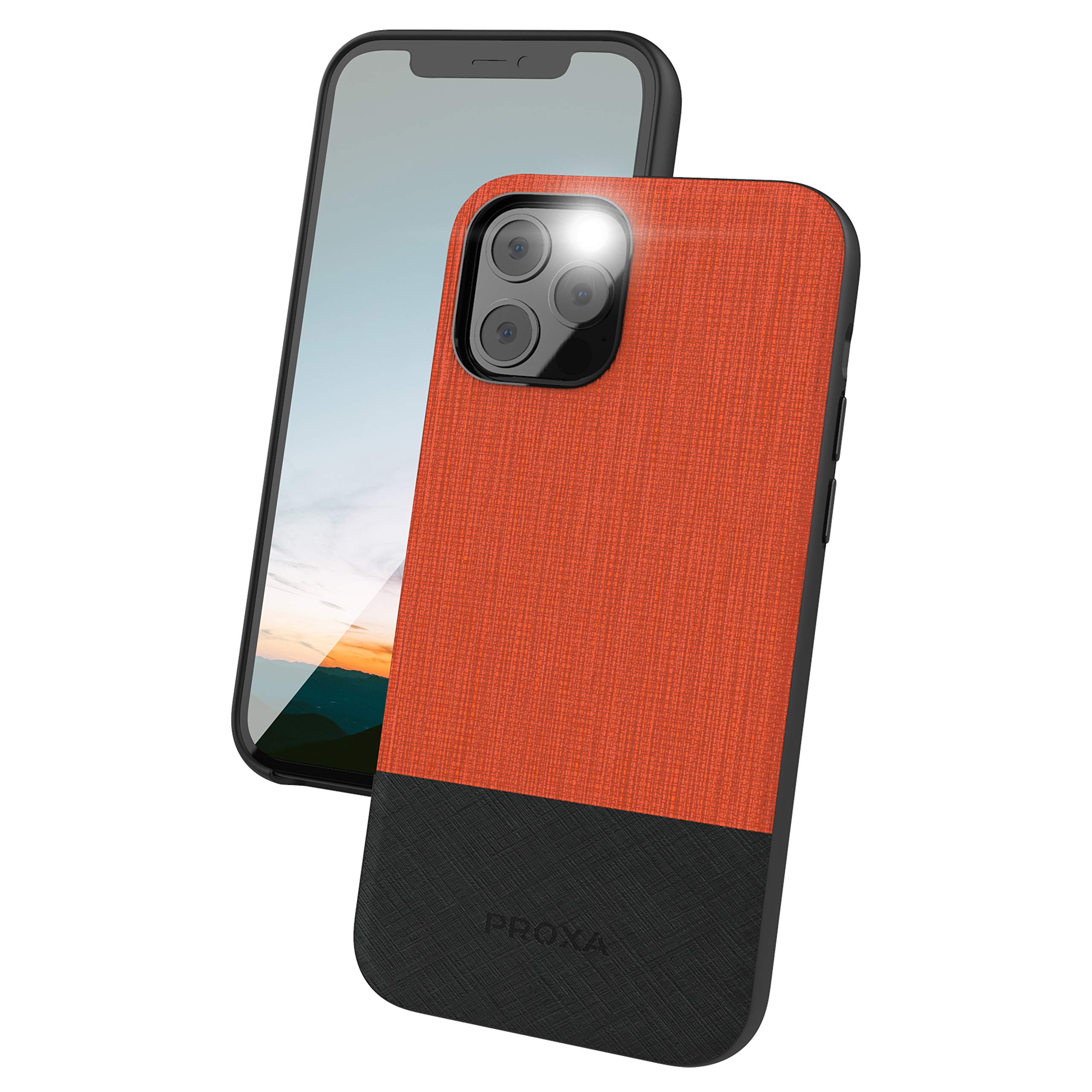 PROXA iPhone 12 / iPhone 12 Pro Case (6.1 inch 2020) - MagSafe Compatible, Shockproof & Scratch Resistant TPU Protective Cover - Sunset Orange - Perfect for Daily Use, Travel & Outdoor Activities