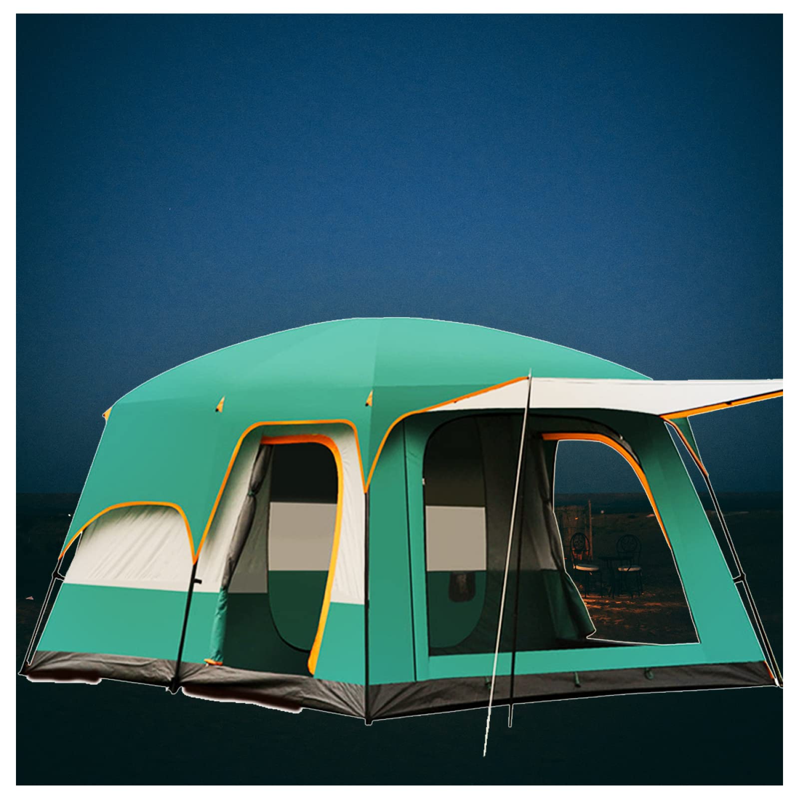 Large Family Camping Tent for 5-8 People - Waterproof, Bug Proof & Sturdy Outdoor Shelter | Perfect for Backpacking, Hiking & Beach Trips