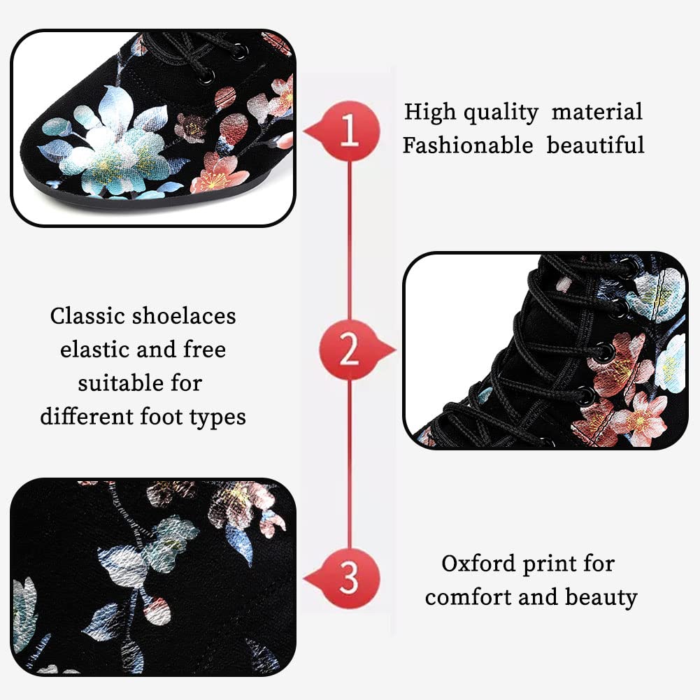 AOQUNFS Women's Latin Dance Shoes - Professional Ballroom Salsa Shoes with Lace-Up Design for Practice & Performance | Comfortable GB-YH Model for Dance Classes, Performances & Social Dancing