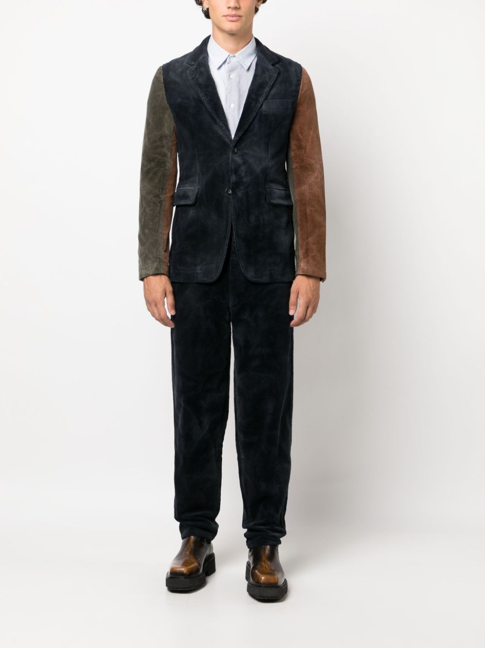 Comme des Garcons Blue Trousers for Men - Stylish Casual Pants for Everyday Wear & Office Outfits