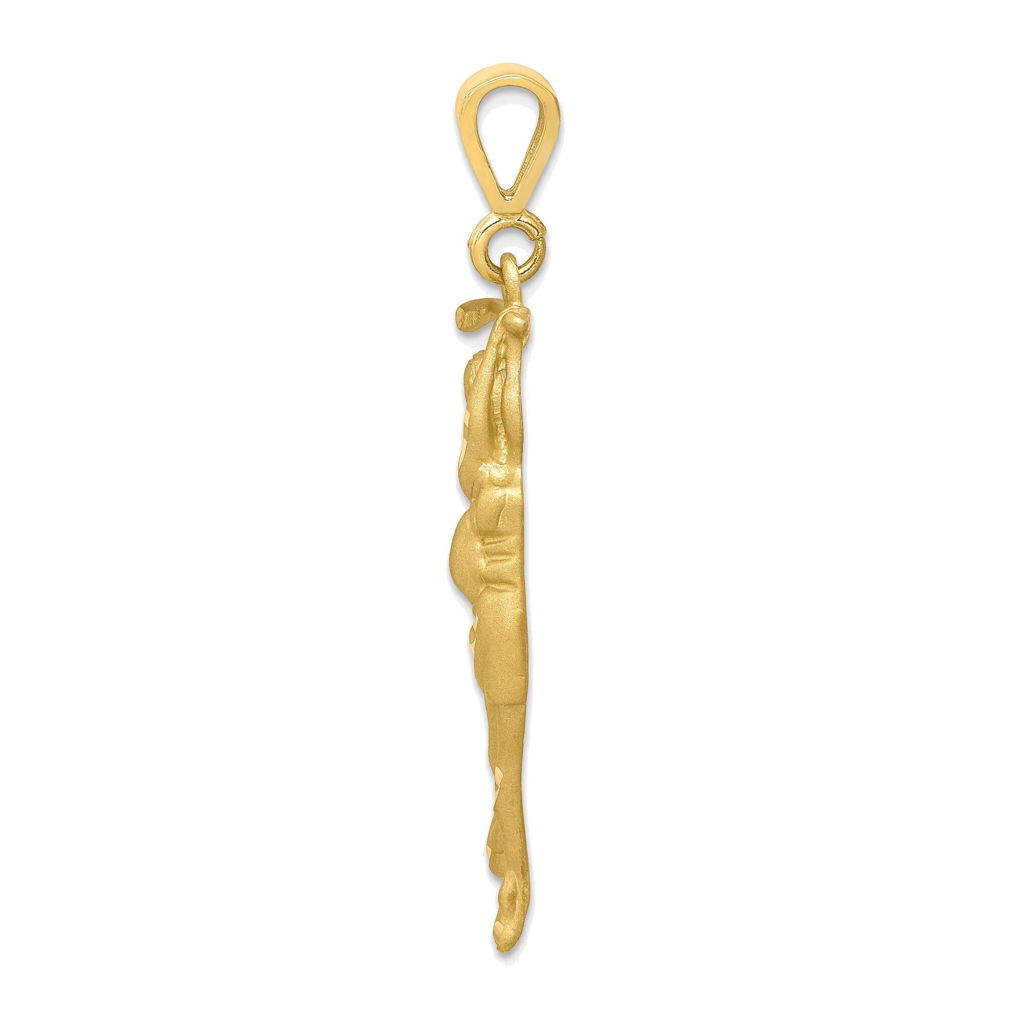10K Yellow Gold Golfer Charm Jewelry - Perfect for Golf Enthusiasts