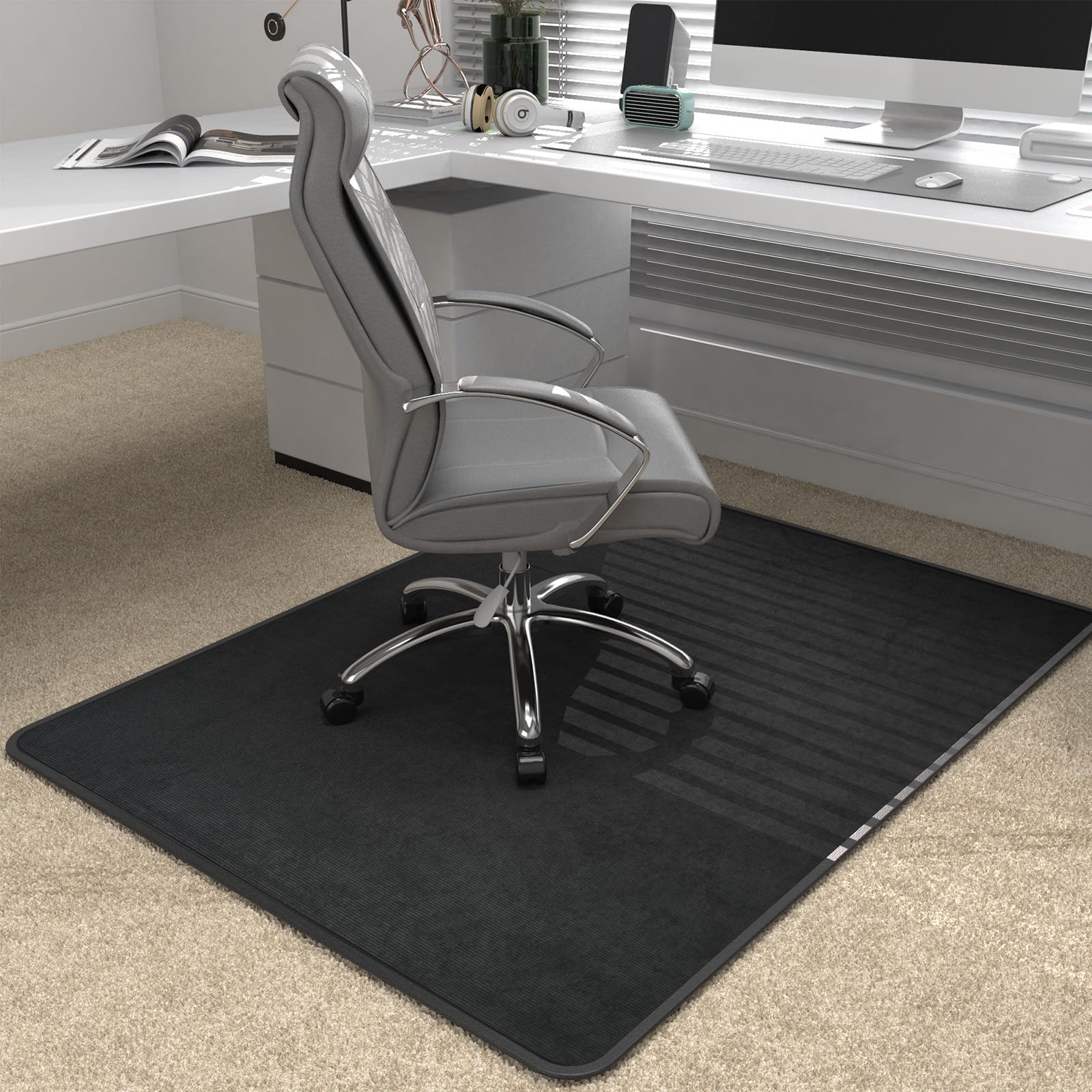 Premium Heavy Duty Office Chair Mat for Carpet & Hardwood Floors - 36