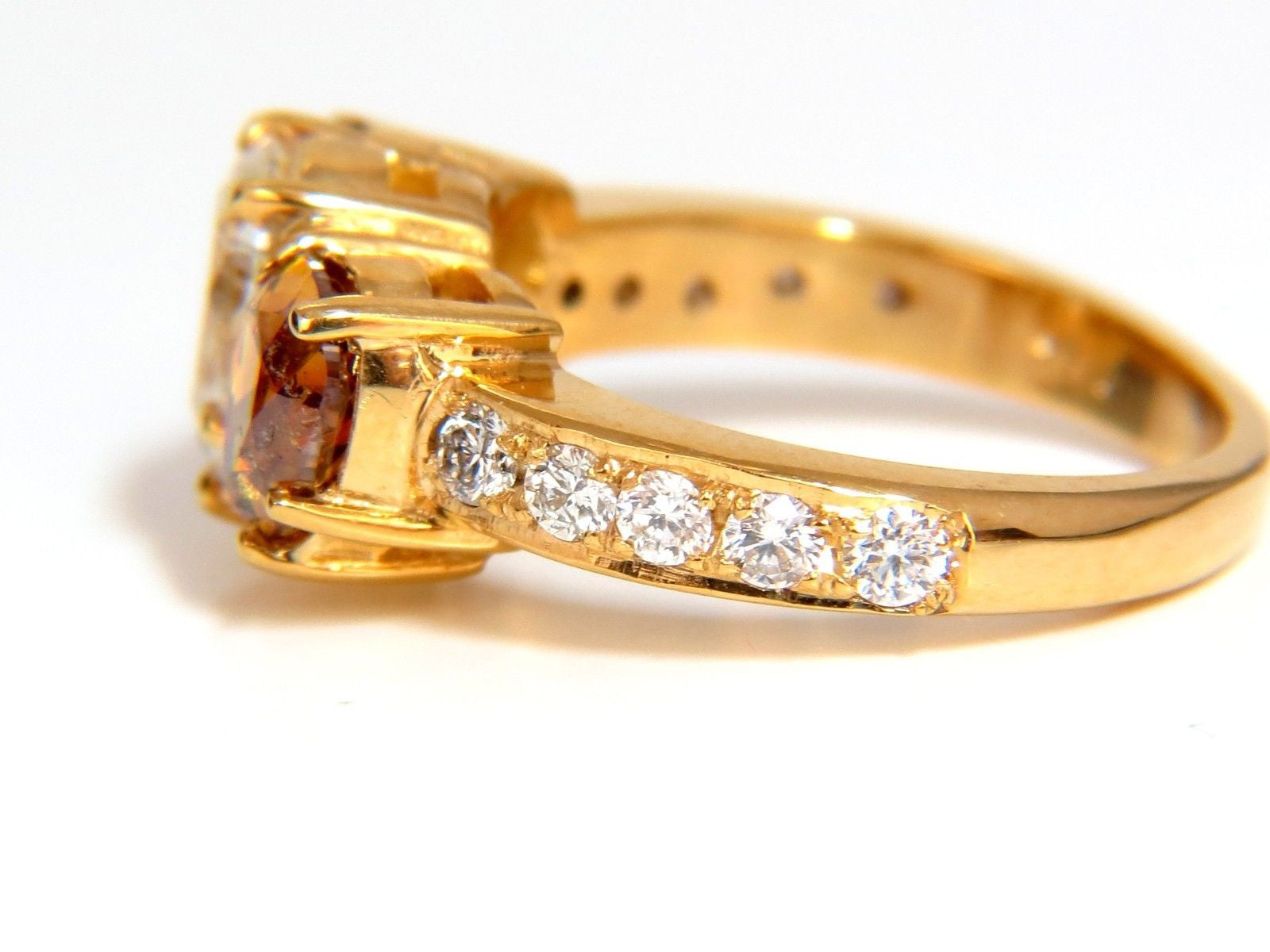 2.90CT Natural Fancy Vivid Yellow Brownish Pear-Shaped Diamond Ring in 18K Gold – Perfect for Engagement, Anniversary & Special Occasions