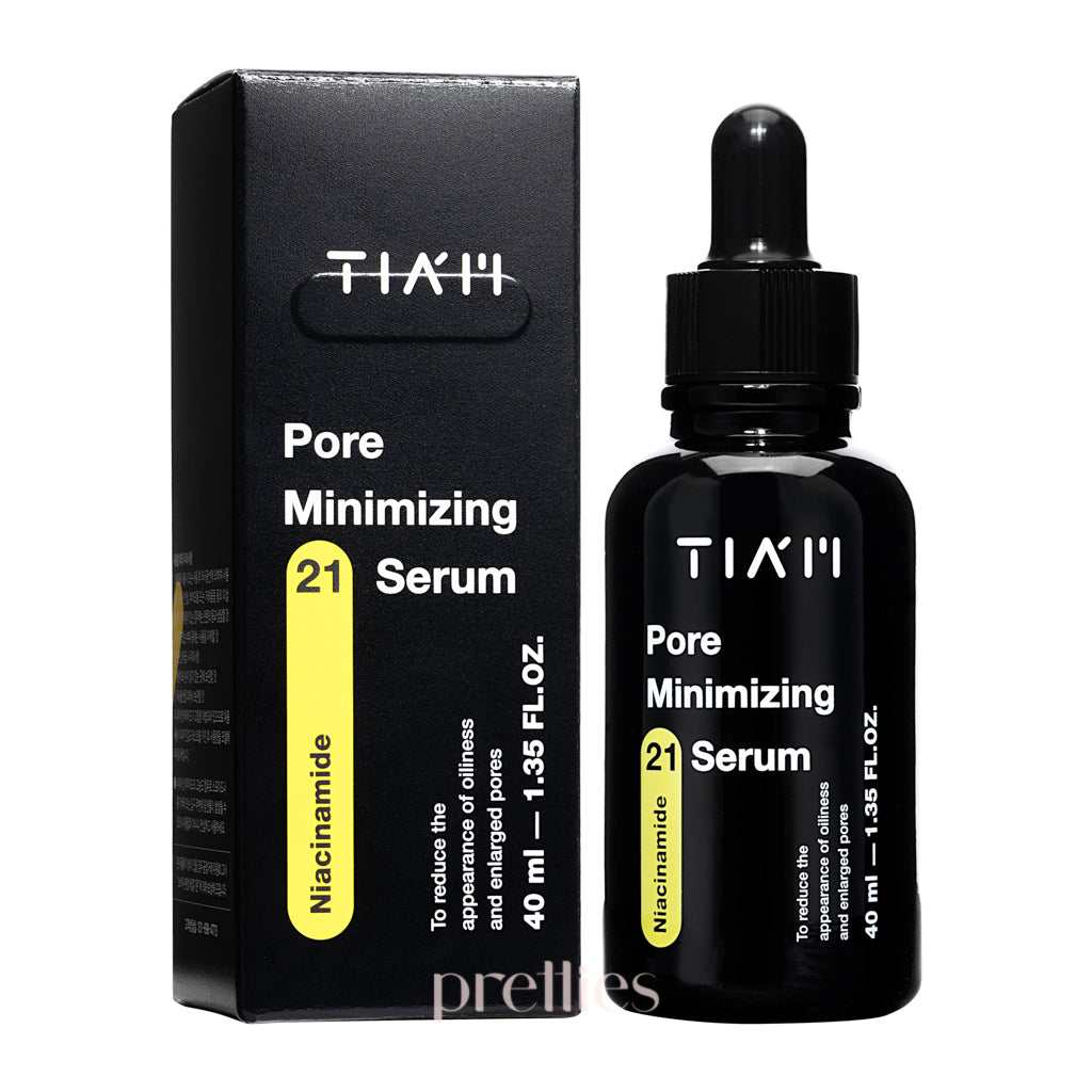 TIA'M Pore Minimizing 21 Serum 40ml - Korean Skincare for Oily & Acne-Prone Skin - Reduce Large Pores & Blackheads - Perfect for Daily Skincare Routine & Nighttime Use