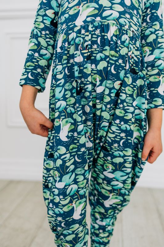 Swan Lake Girls' Floral Twiggy Romper - Elegant & Comfortable Baby Jumpsuit for Parties, Photos & Special Occasions