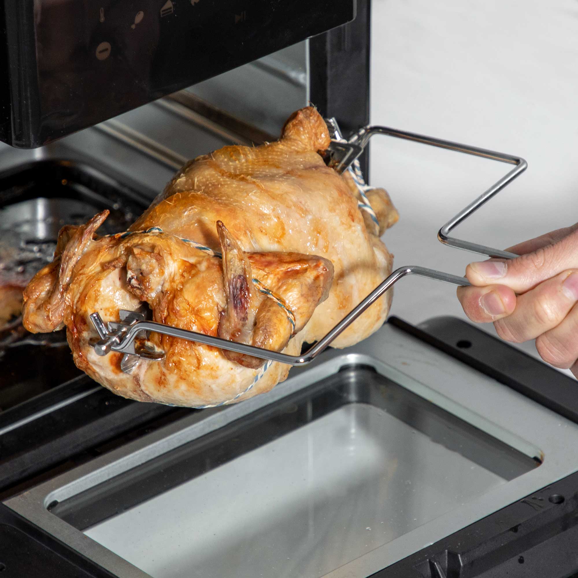 Baridi 1500W 12L Large Air Fryer with Rotisserie & Grill - 10-in-1 Multi-Function Air Fryer Oven with Accessory Kit - Perfect for Family Cooking, Healthy Meals & Party Snacks