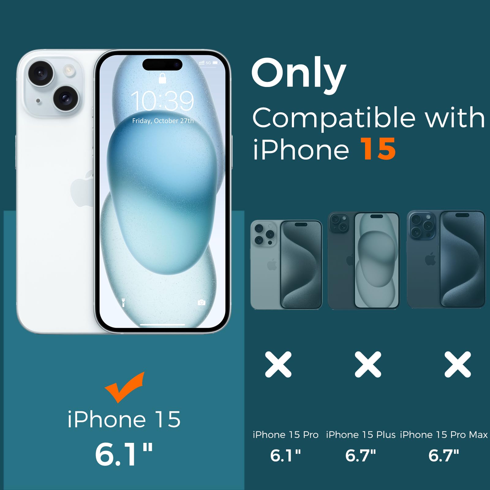 **Waterproof iPhone 15 Case - IP68 Certified, Full-Body Protection with MagSafe Compatibility | Shockproof, Anti-Scratch TPU+PC Cover for iPhone 15 | Perfect for Swimming, Outdoor Adventures & Daily Use**