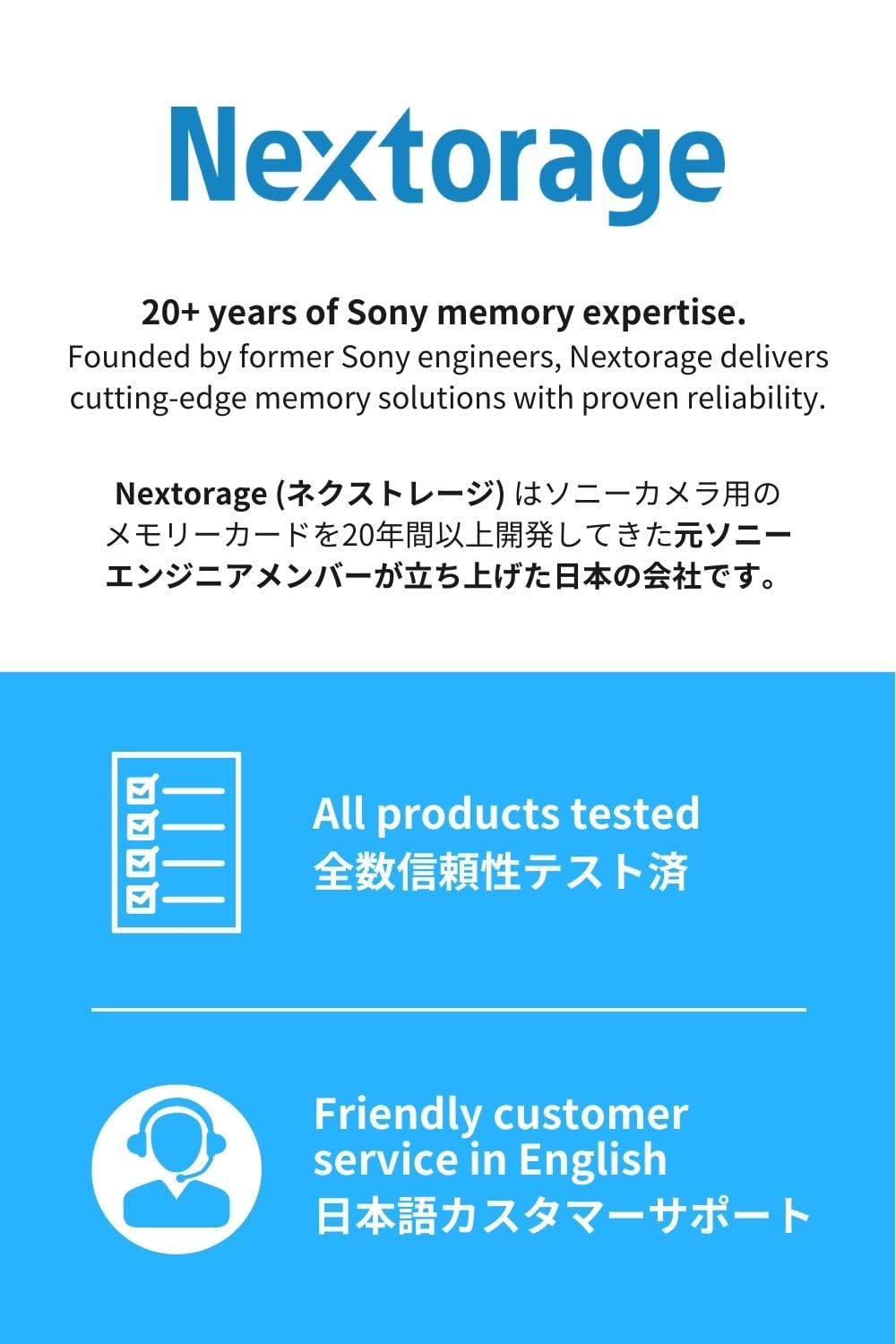 Nextorage NX-F2PRO128G 128GB SDXC UHS-II V90 Memory Card - 300MB/s Read, 299MB/s Write Speed - pSLC Technology for 4K Video Recording - Professional Camera SD Card for DSLR, Mirrorless, Action Cam & Drone Photography