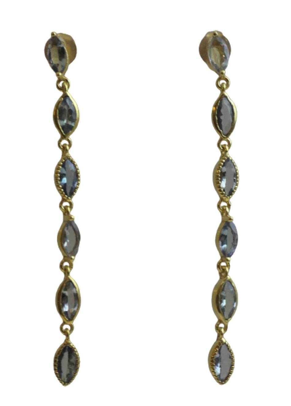 Handmade Tanzanite Gold Plated Sterling Silver Earrings - Natural Gemstone Jewelry Gift for Women | Perfect for Birthday, Wedding, Bridesmaid & BFF Gifts | Elegant Everyday Wear & Special Occasions