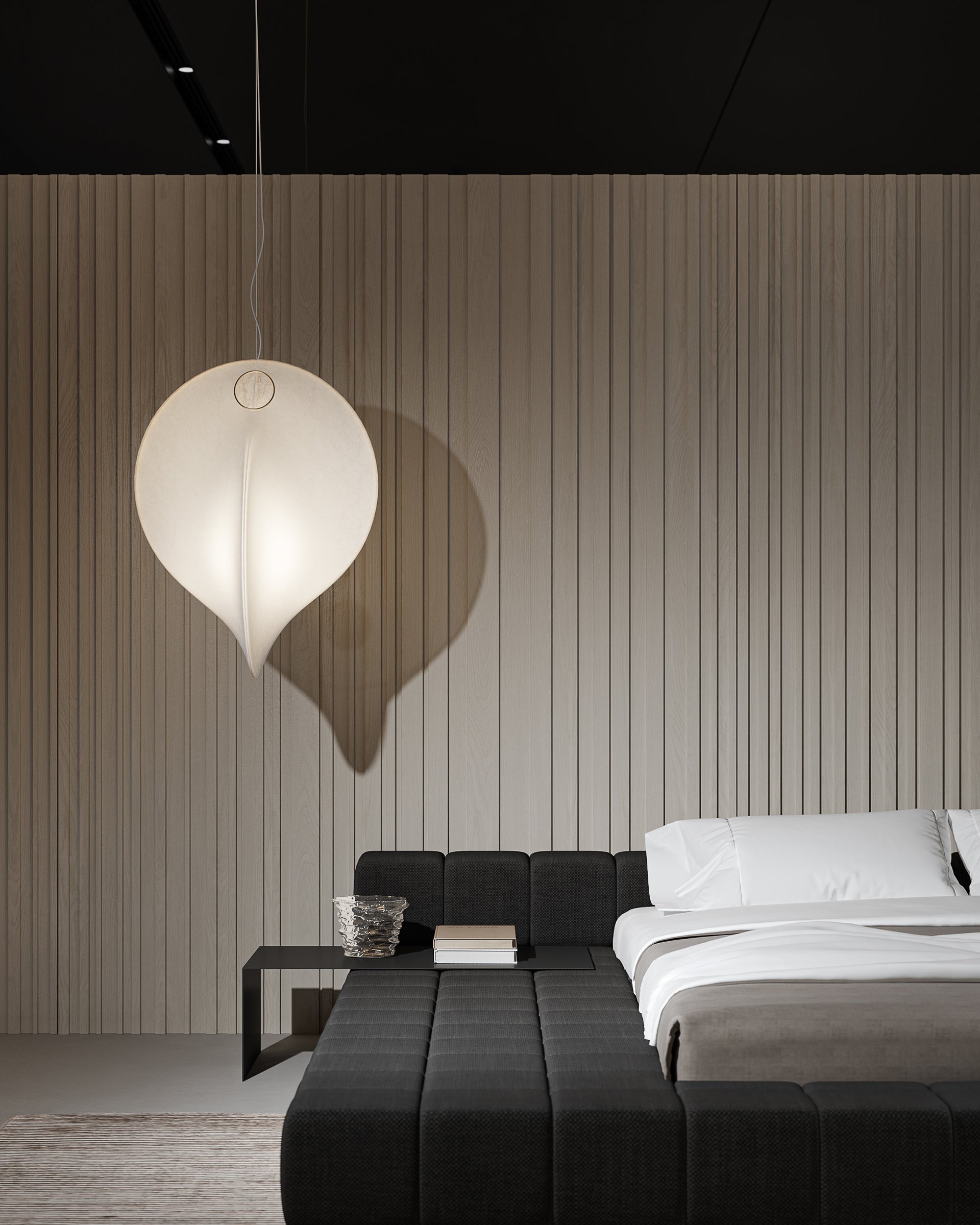 Modern Cocoon Pendant Light - Handwoven Rattan Hanging Lamp for Dining Room, Bedroom & Living Room - Boho Chic Ceiling Lighting Fixture for Home Decor