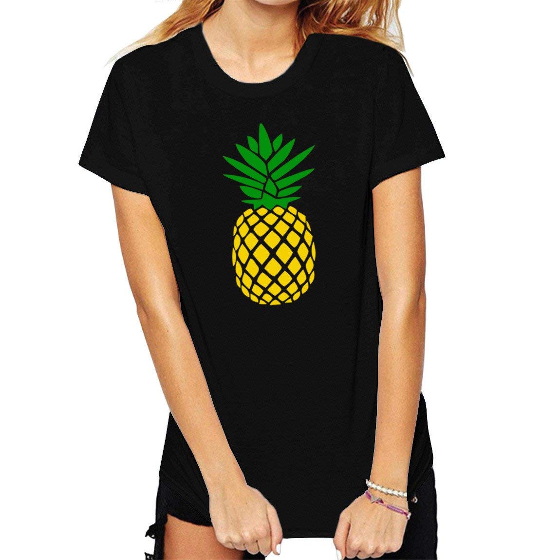 BLACKMYTH Women's Funny Pineapple Graphic T-Shirt - Cute Casual Tee for Summer, Beach, and Vacation Outfits