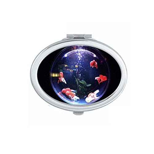 DIYthinker Ocean Colorful Fish Science Nature Picture Mirror - Portable Folding Double-Sided Makeup Mirror for Travel, Vanity & Home Decor