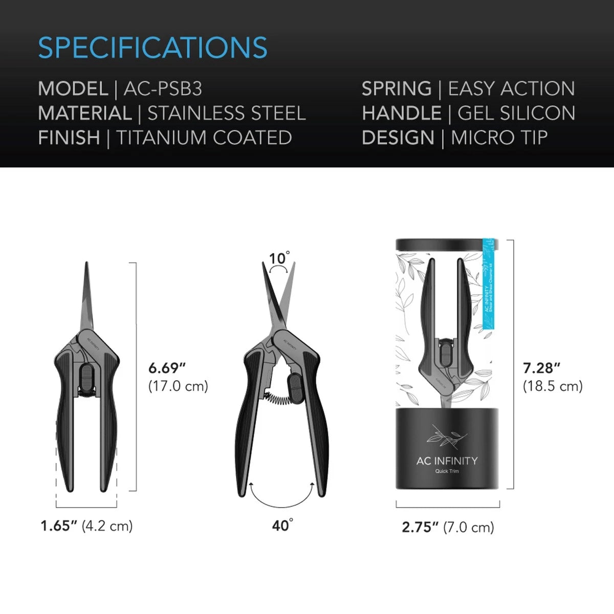 Premium Stainless Steel Pruning Shears with Cleaning Kit - 6.6