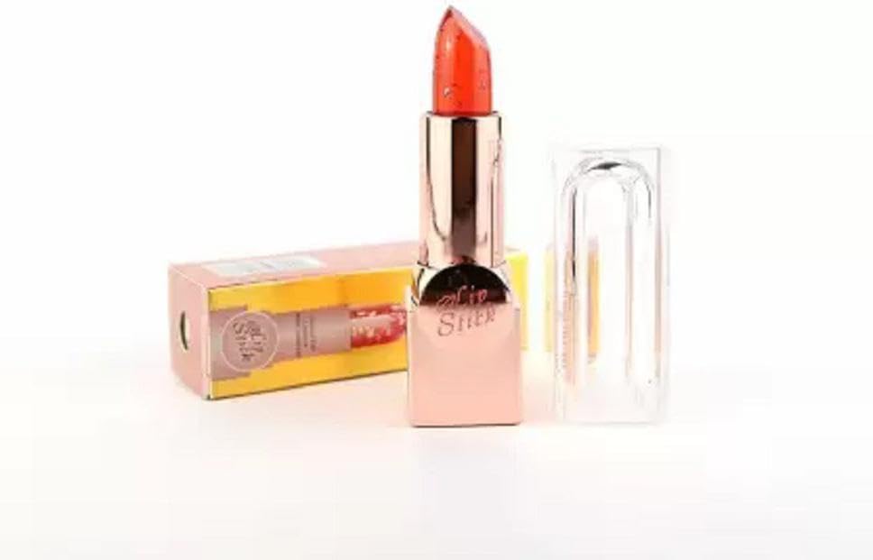 Gold Leaf Infused Color Changing Classic Gel Lipstick - Long Lasting Hydrating Lipstick for Women, Perfect for Parties, Dates & Everyday Wear