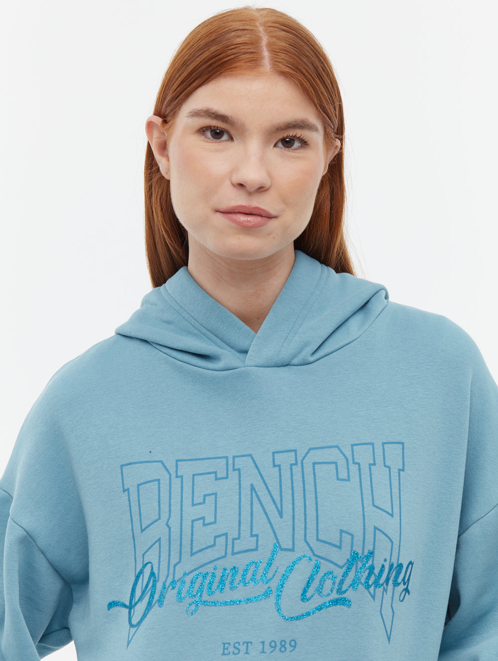 Theda Athletic Logo Oversize Hoodie - Women's Comfortable Fleece Pullover Sweatshirt for Casual Wear, Gym & Lounge