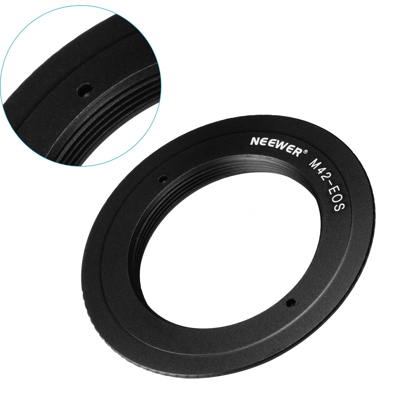 NEEWER Aluminum Alloy Lens Mount Adapter - Black | Compatible with DSLR & Mirrorless Cameras | Durable & Lightweight for Photography & Videography