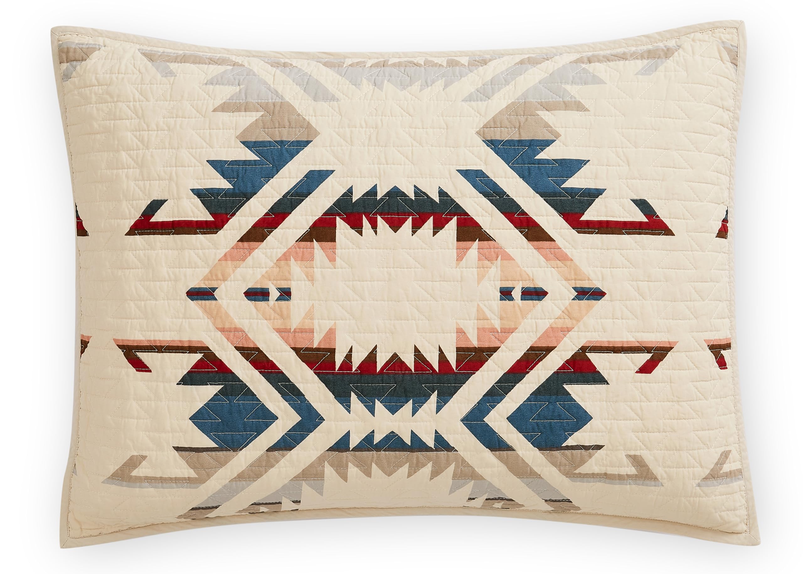 PENDLETON 37507 White Sands Twin XL Quilt Set - Breathable, Wrinkle Resistant Soft Cotton Rustic Printed Diamond Stitched Coverlet Blanket, Machine Washable 2-Piece Bedding for Guest Room, Dorm & Cozy Home Decor (Twin, Sandshell)