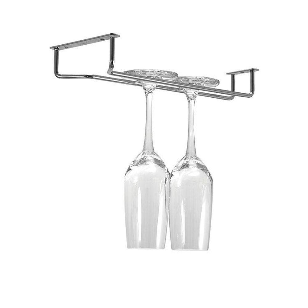 Stainless Steel Single Chrome Wine Glass Rack - Space-Saving Holder for Stemware, Perfect for Kitchen, Bar, or Dining Room Storage