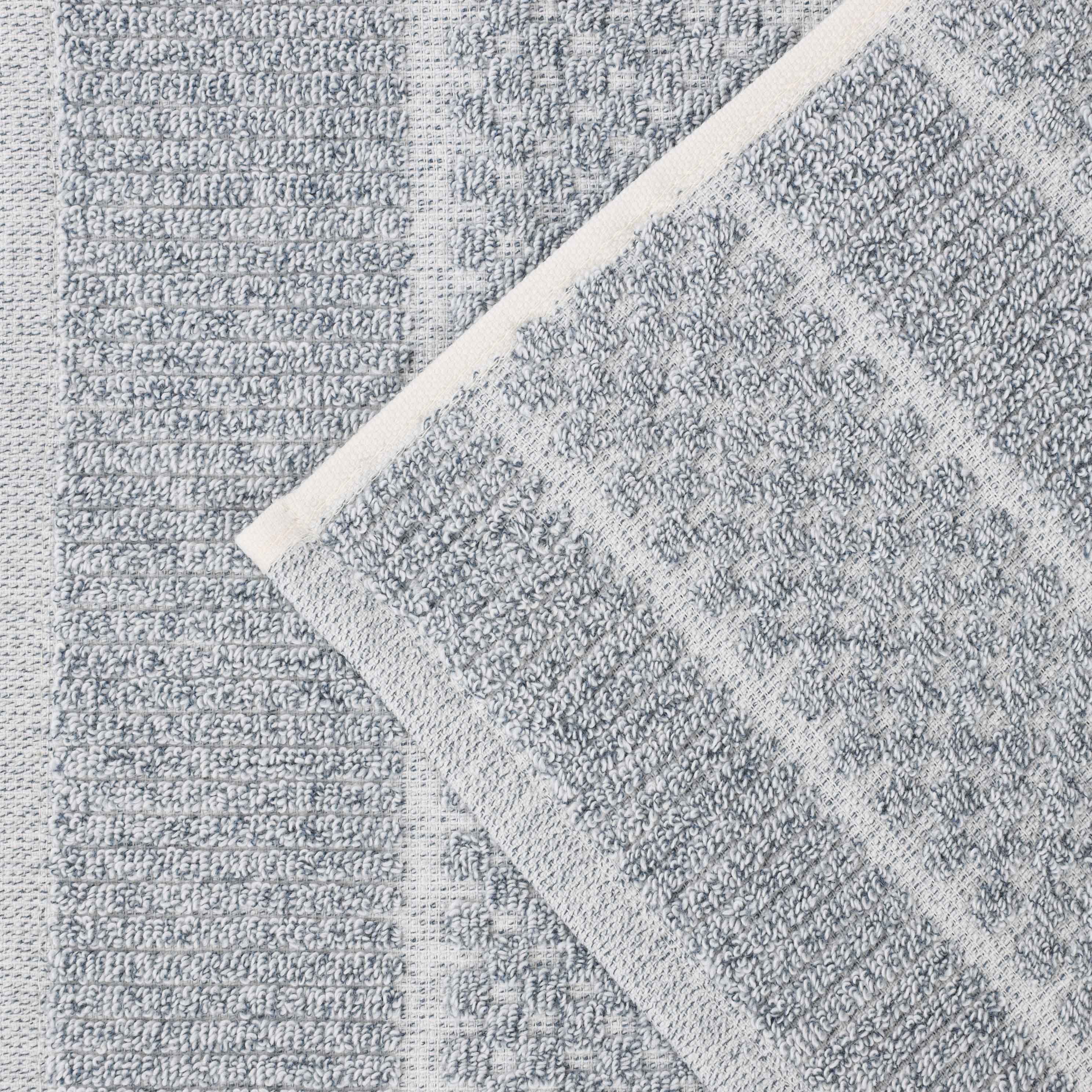 Premium Cotton Blend Checkered and Ribbed Bath Sheets Set of 2 - Super Absorbent, Soft & Quick-Drying Luxury Towels for Spa, Bathroom, Pool, and Beach Use