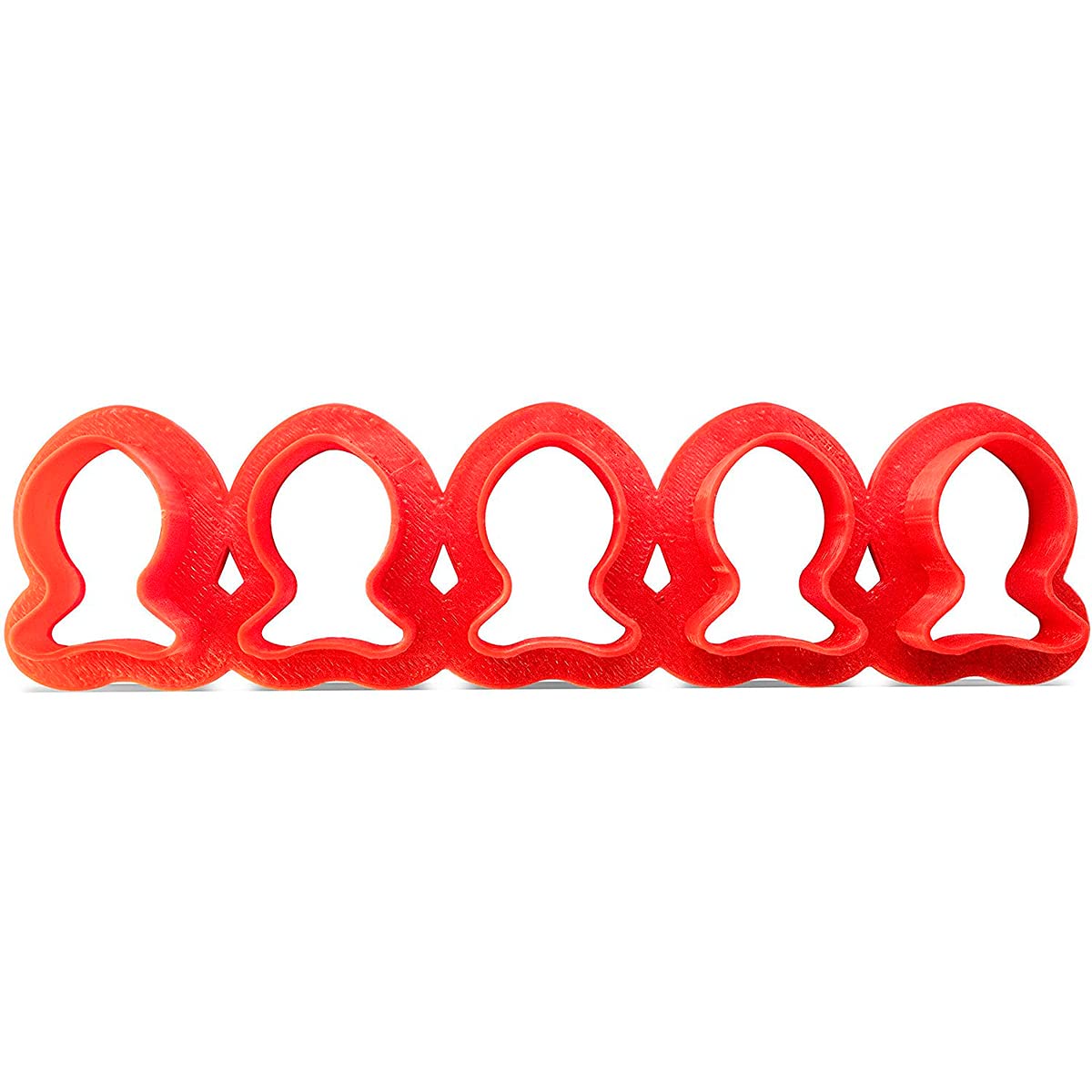 5-Piece Plastic Red Fish Cookie Cutter Set for Baking Cookies, Dough, Bread - Perfect for Mini Fish-Shaped Treats, Soft Fruits & Vegetables - Ideal for Kids' Parties, Holiday Baking & DIY Kitchen Crafts