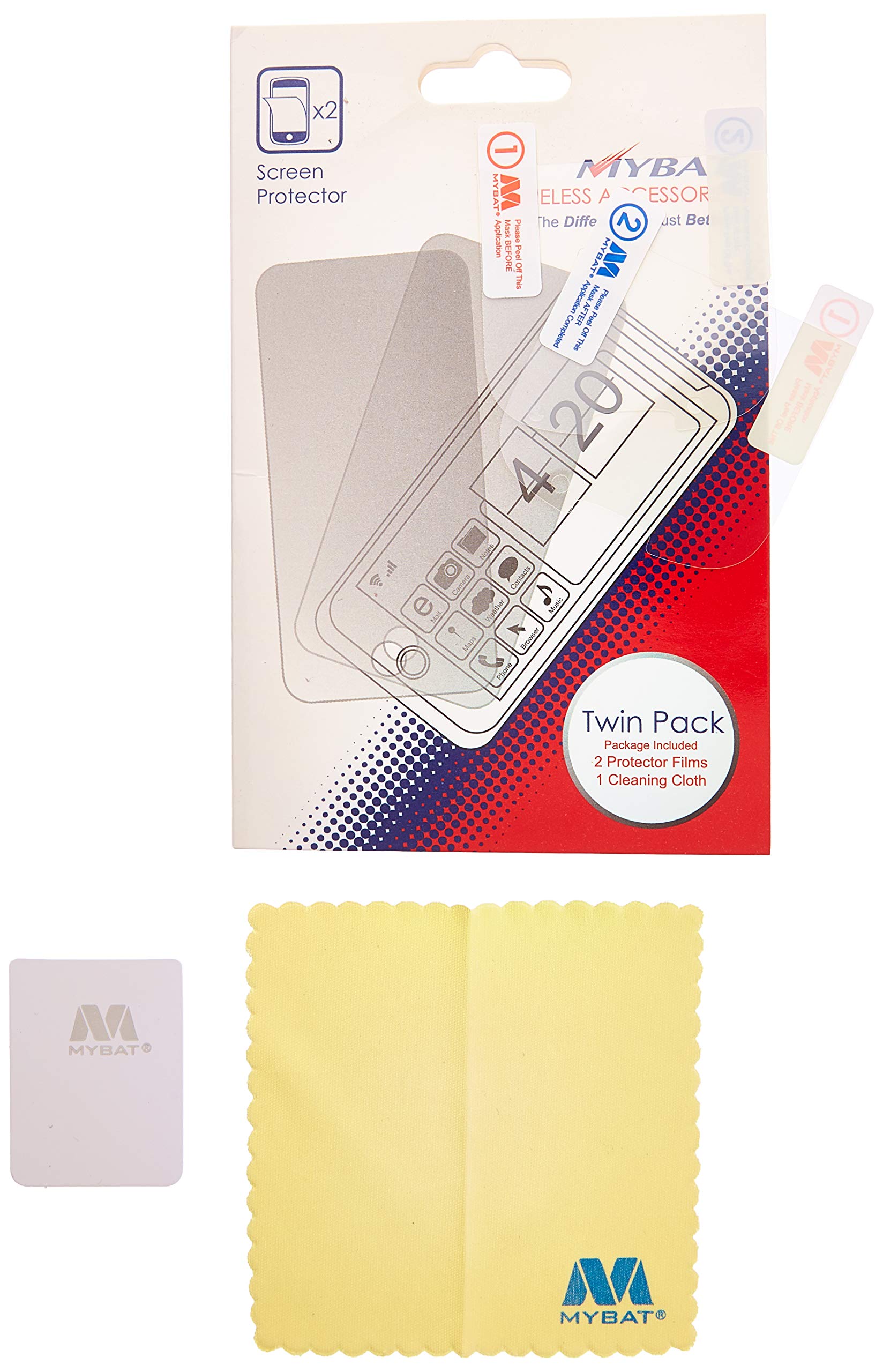 MYBAT Twin Pack Screen Protector for Alcatel 871A One Touch - Clear - Perfect for Daily Protection