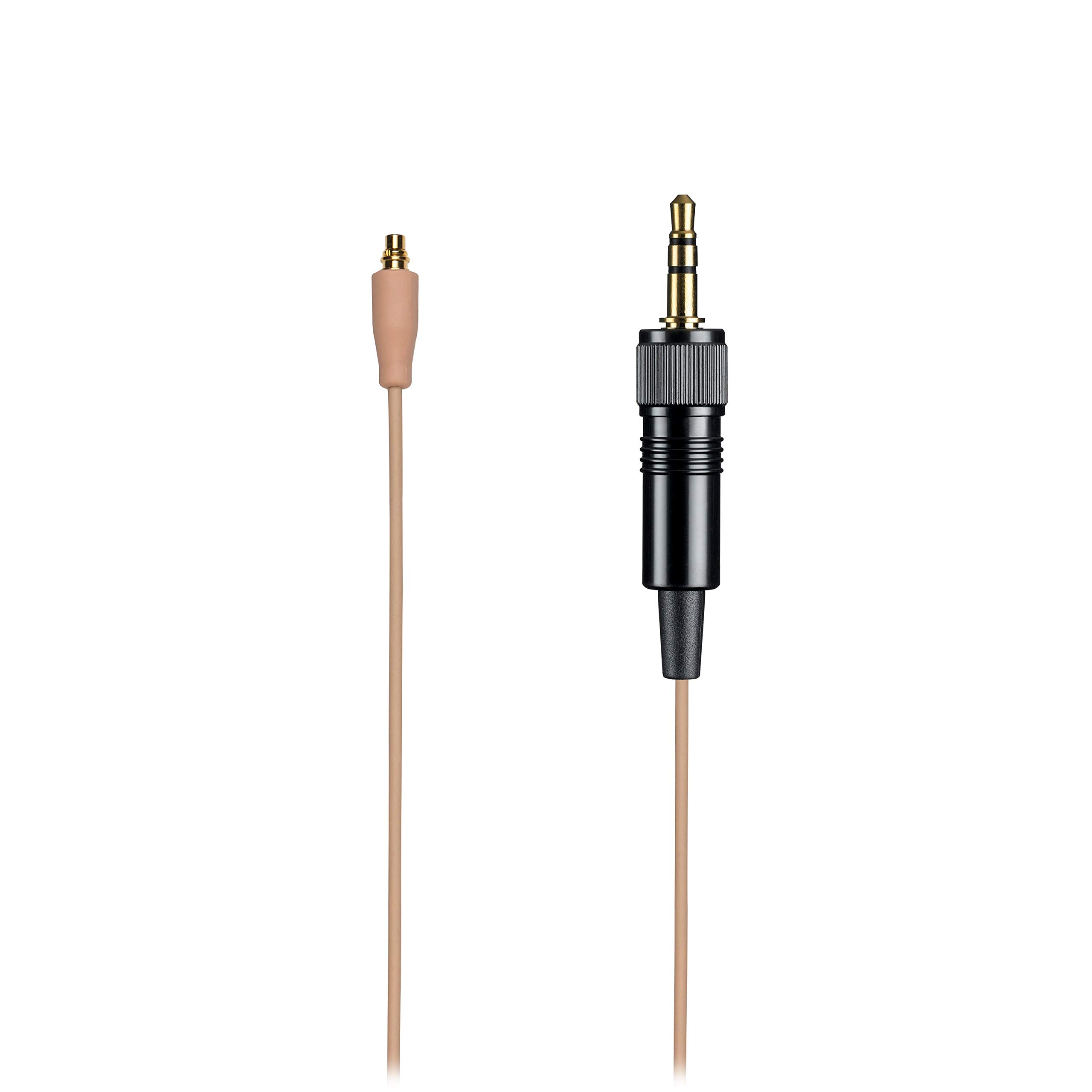 Audio-Technica BP892xCLM3-TH Omnidirectional Earset Microphone - Compatible with Sennheiser Headsets, Detachable Cable with Locking 3.5mm Connector, Beige - Perfect for Broadcast, Public Speaking & Conference Calls
