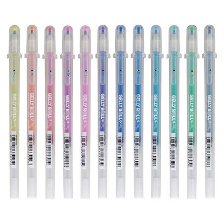 SAKURA Gelly Roll Stardust Gel Ink Pen Set - 12 Bold Sparkling Glitter Pens (Limited Edition, Made in Japan) for Journaling, Scrapbooking & Art Projects