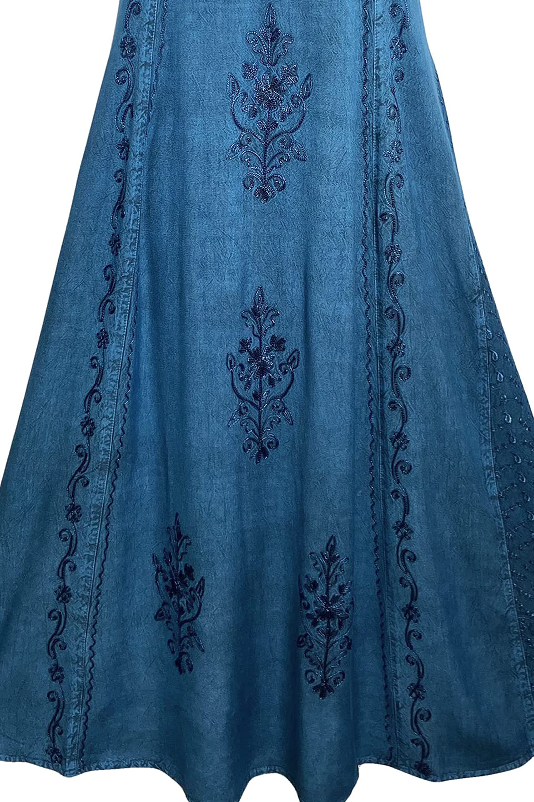 Agan Traders Women's 2025 Spring Sleeveless Maxi Dress - Floral Embroidered Long Sun Dress Gown for Beach, Wedding & Summer Vacation