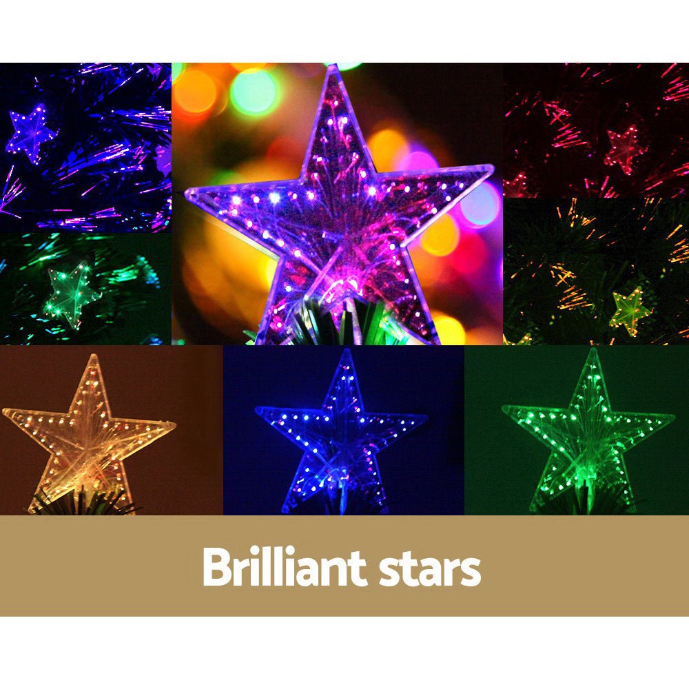 2.1M Pre-Lit Christmas Tree with Multi-Color LED Lights - Perfect for Home, Office & Holiday Decorations