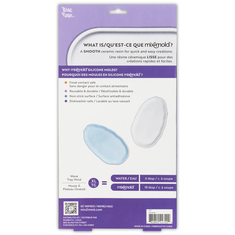 Brea Reese Mix2Mold Versatile Silicone Wave Tray Mold for Resin, Soap, Candle Making - DIY Craft, Home Decor, Bath & Beauty Projects